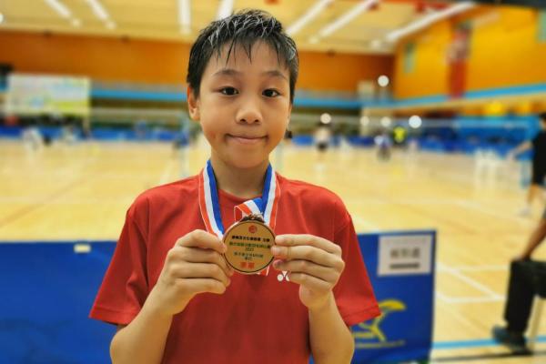 黃大仙區分齡羽毛球比賽 6B 郭縉皓 季軍 單打青少年MH組 